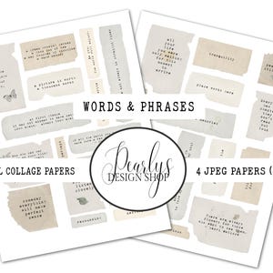 Words & Phrases - Digital files for you to print.
