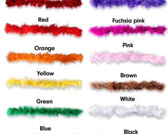 15 Gram 2 Yard Feather Boas - 12 couleurs, Costume Feather Boa, Danse, Carnaval, Burlesque, Showgirl, Halloween Théâtre Bridal Bricolage Craft Party