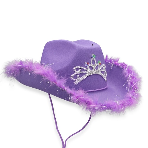 Purple Light up Cowboy Hat With Tiara 