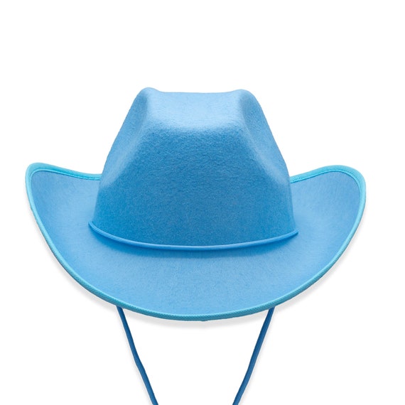 Plain Blue Cowboy Hat Summer Hat 