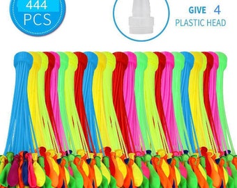 444 pcs 12bunches Instant Water Balloons, Bunch O balloon style quick fill, self-sealing, already tied, pool party