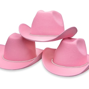 Pink Daisy Bridal Party Cowboy Hat