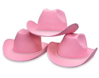 12pcs Black Glitter Cowboy Hat Cowgirl Adult Ladies Men Wild West Hats Party 