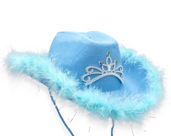 Tiara and Feathers Cowgirl Hat - Etsy 