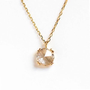 Lepos 14k Solid Yellow Gold Natural Citrine Gemstone pendant necklace