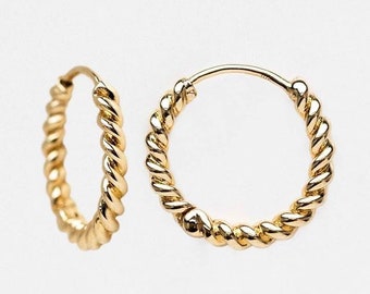 Aros helicoidales Lepos de oro amarillo macizo de 10, 14 y 18 k