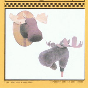 Hobby & Plaque Moose Stuffed Animal Pattern - Paper Copy