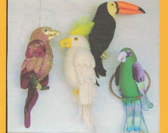 Parrot, Toucan & Cockatoo Stuffed Animal Pattern - Paper Copy