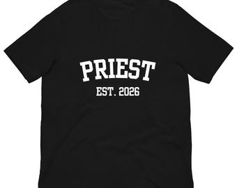Priest Est. 2026 T-Shirt: Catholic Ordination Gift