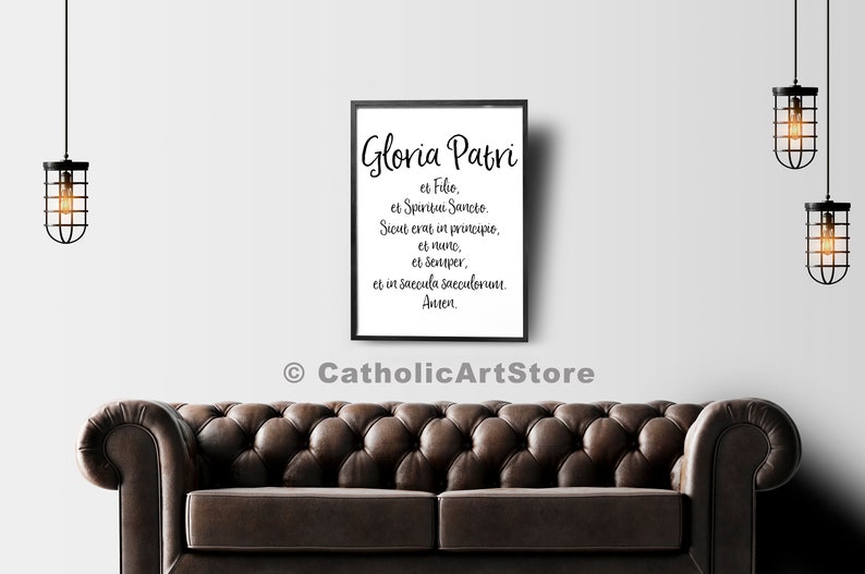 Gloria Patri Latin Prayer Printable, Print-at-home Catholic Glory Be ...