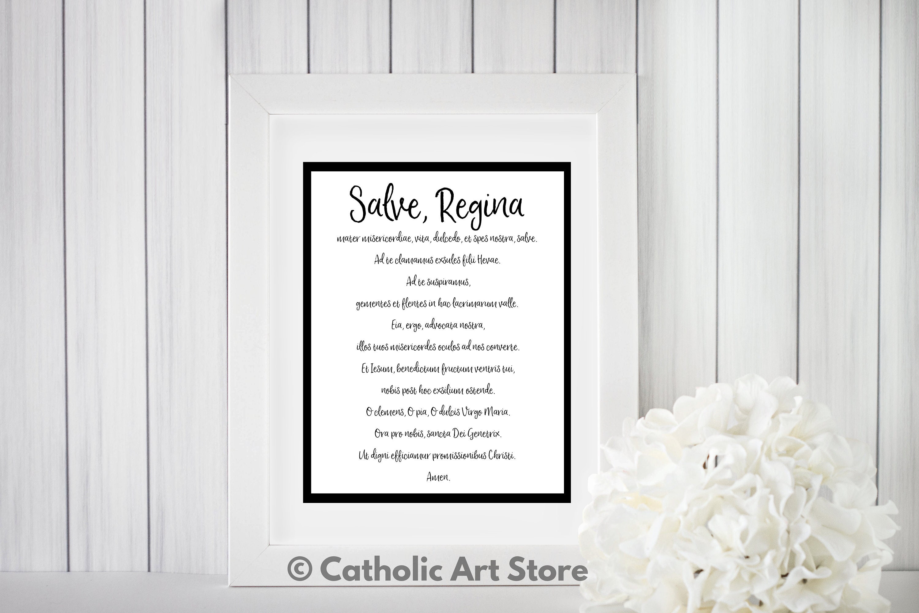 Salve Regina Latin Prayer, Rosary Prayer, Hail Holy Queen, Prayer to ...