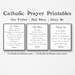 Our Father, Hail Mary, &amp; Glory Be, Printable 3-prayer Pack, DIY ...