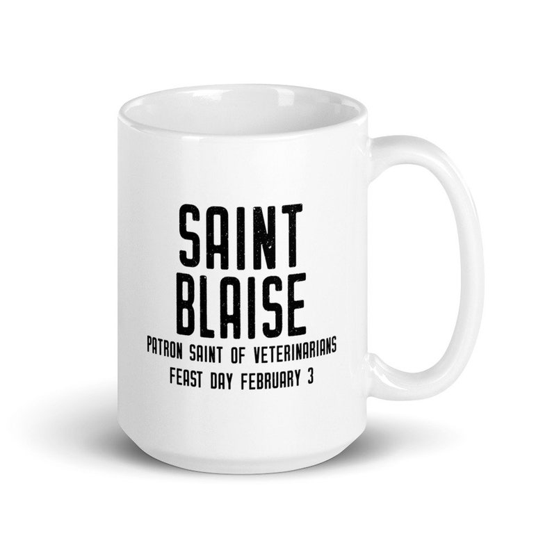 St. Blaise Mug Patron Saint of Veterinarians Veterinary Etsy