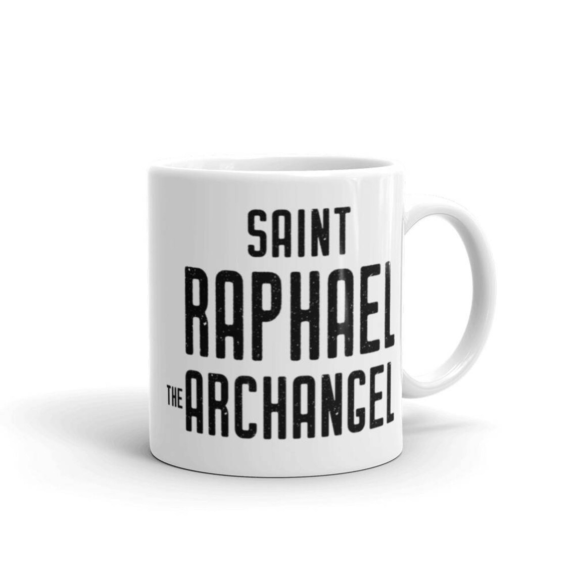 Saint Raphael the Archangel Prayer Mug, Gift for Catholic Single Man or Woman, Prayer for Happy