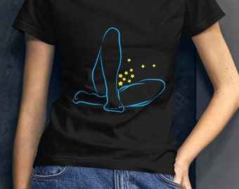 Legs with Stars: Women's T-shirt (comicbook)