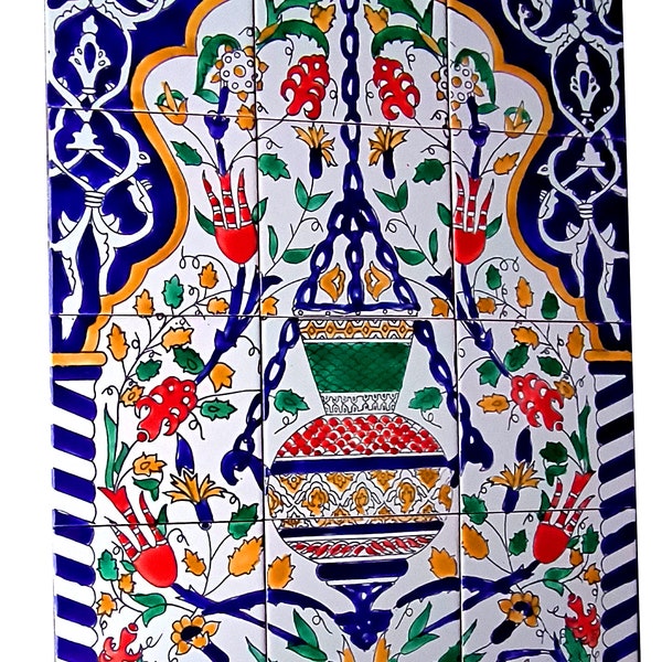 hand-painted tiles 18" x 24" tile picture mosaic tiles oriental tiles ręcznie malowane płytki Azulejo immagine delle piastrelle
