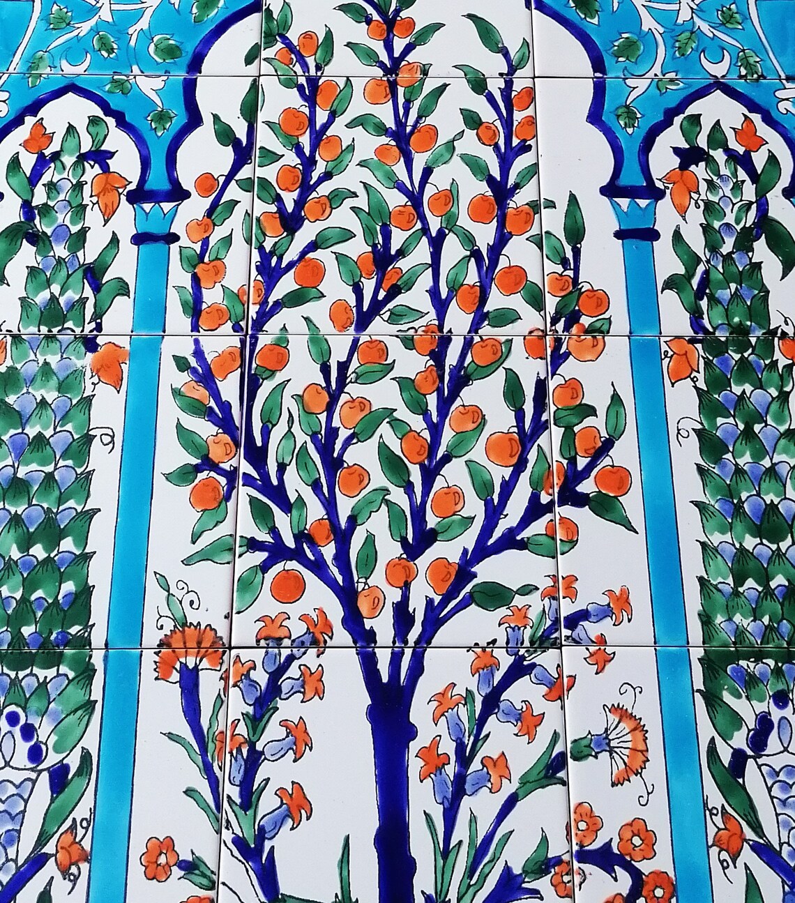 Tree of Life Tile Picture Hand Painted Mosaic Tiles Tile Etsy