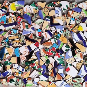 2kg broken tiles, mosaic tiles, hand-painted mosaic stones, mosaic pieces, mosaque, glazed stones, broken mosaic, broken tiles, handpainted