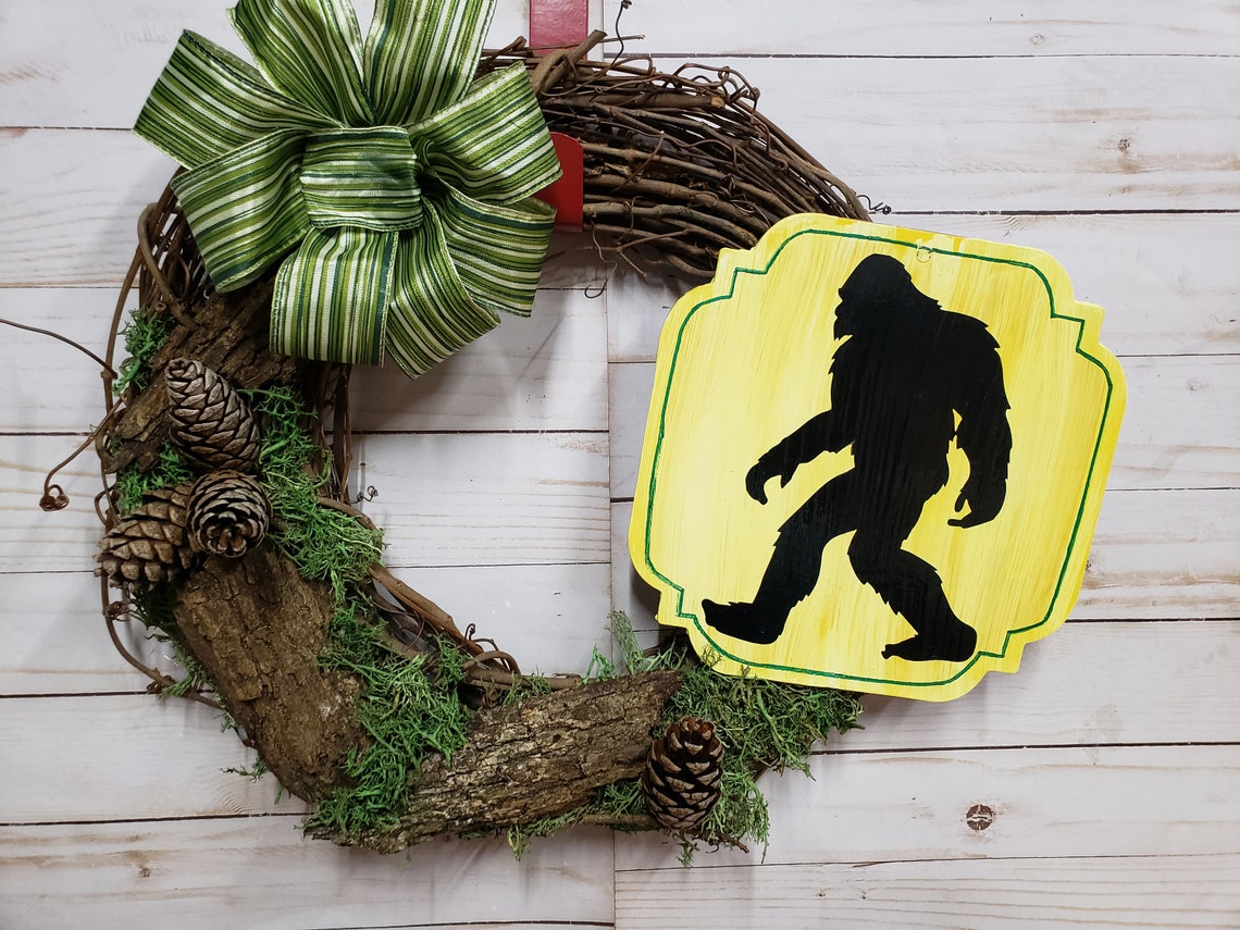 Bigfoot strolling wreath  etsy Bigfoot strolling wreath  etsy