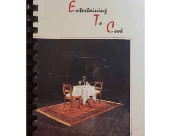 Something Entertaining To Cook Vintage Spiral Cookbook 1990 Greensboro NC 219 pg