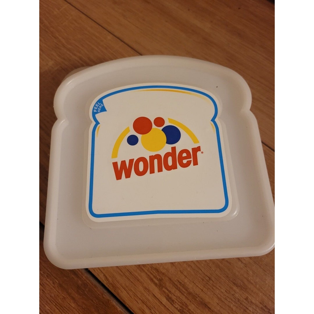 Vintage Wonder Bread Sandwich Keeper Lunch Box Snack Plastic Etsy