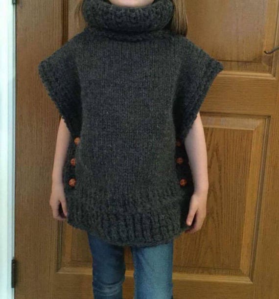 Girls poncho sweater hotsell