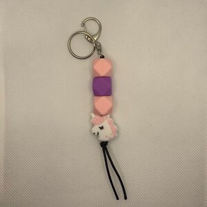 Silicone unicorn key ring
