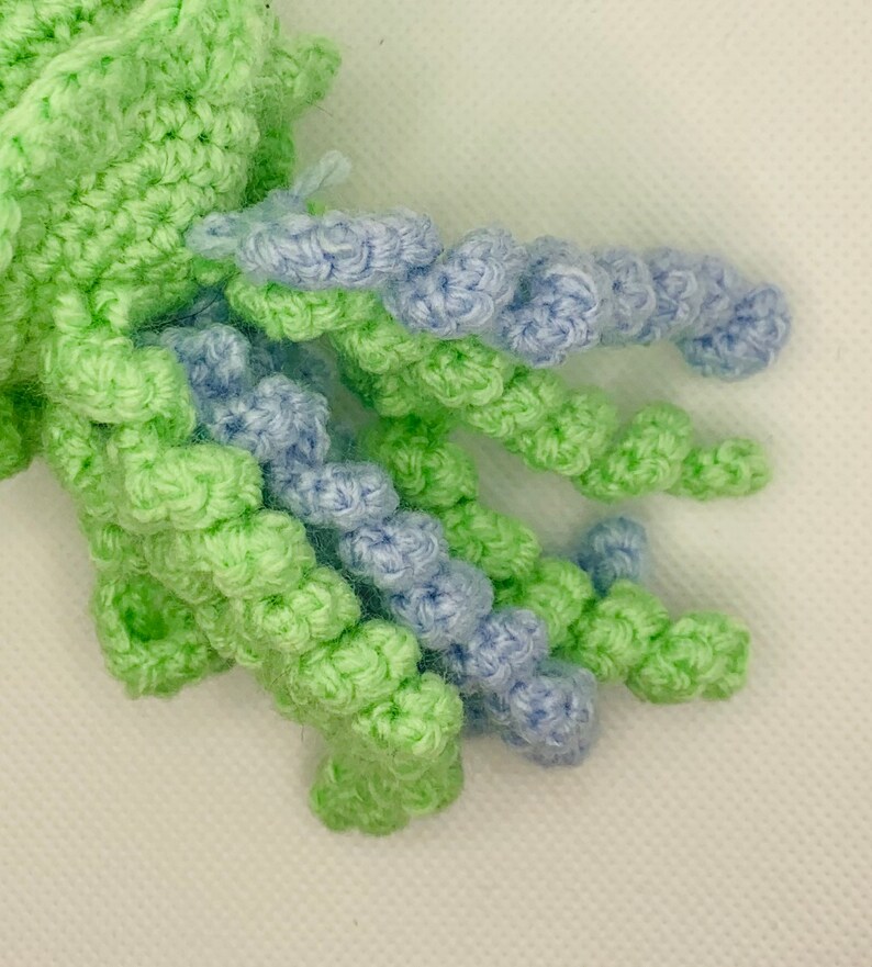 Crochet octopus rattle sensory toy for baby image 3