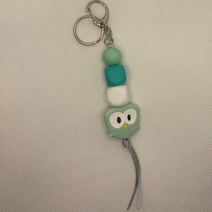 Silicone owl key ring