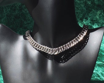 DEMI Necklace || Half persian 4-in-1 stainless steel chainmail necklace