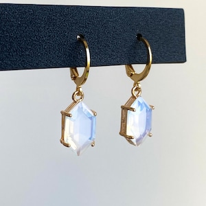 HEXAGON CRYSTAL HOOPS HEXAGON CRYSTAL HOOPS