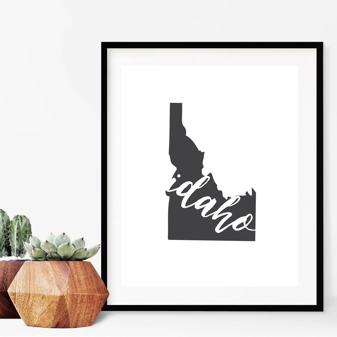 Idaho Wall Art Idaho Printable Idaho Art Print Idaho Etsy