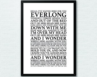 One Direction Song Lyrics Typography A4 Print Poster Artwork