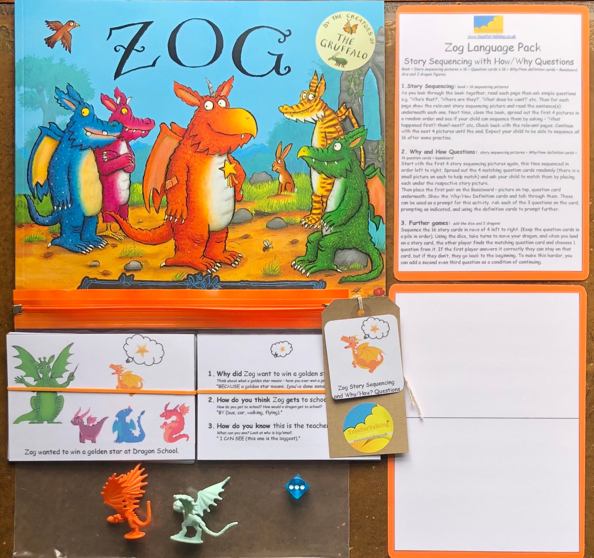 Zog Story Sequencing Pack With Why and How Questions - Etsy UK