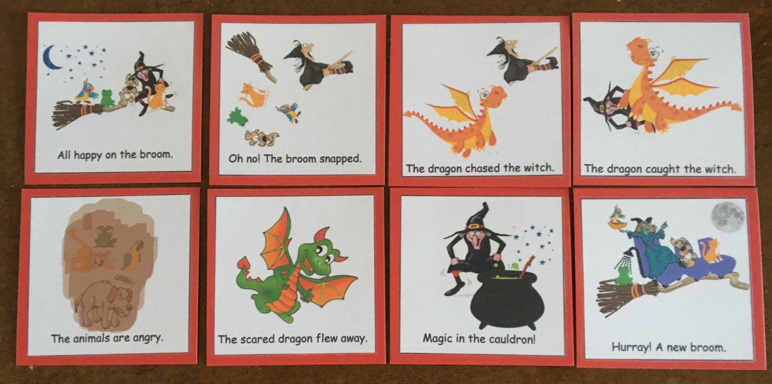 Room on the Broom Story Sequencing Pack - Etsy Room on the Broom Story Sequencing Pack - Etsy