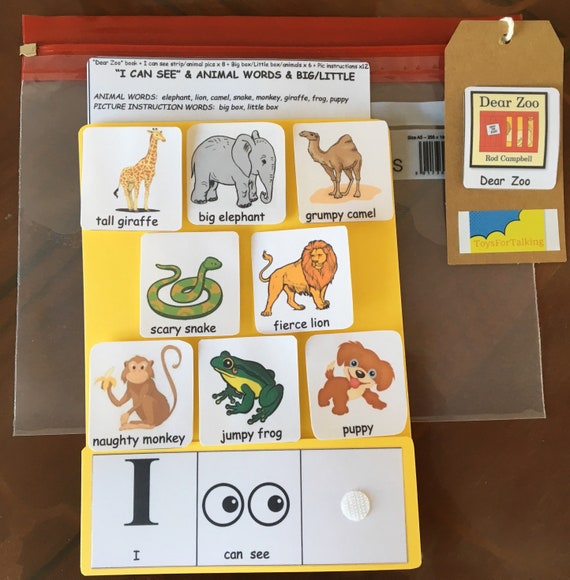 dear zoo 2 word level picture pack no book etsy singapore