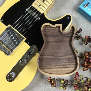 Guitar Pick Holder, Wooden Personalized Tray, Guitarist Gift, Valet Catch All Coin Storage, Musician Wood Box, Home Decor, Mancave Gift