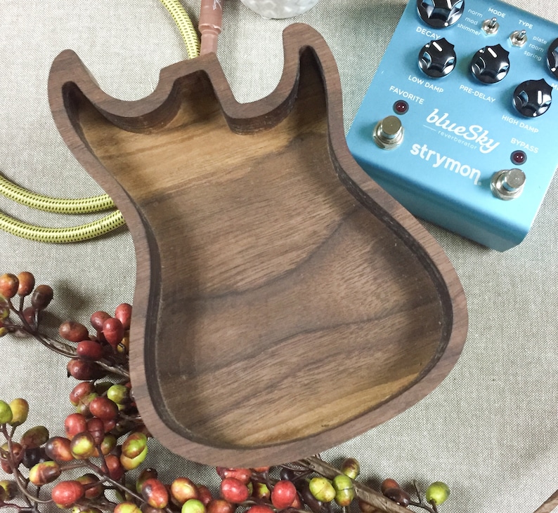 Guitar Pick Holder Wooden Personalized Tray Guitarist Gift Etsy