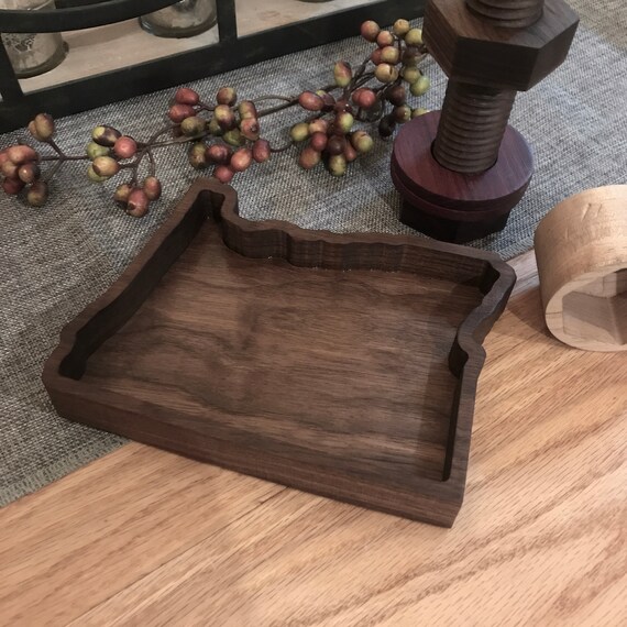 Oregon State Catchall Wood Catchall Tray Mens Bedside Valet Etsy