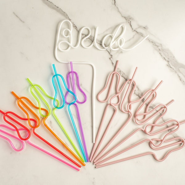 Silly Willy Penis Straws, Silly Straws  Bachelorette Party, Favors, Metallic Rose Gold, Favors, Penis Decorations,  Bridal, Shower, Gifts