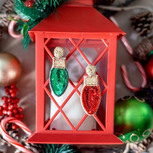 Christmas Earrings, Christmas Gifts, Tree, Lights, HO HO HO, Candy Canes, Stocking Stuffers, Party, Unique Christmas Gifts, Holiday Party image 8