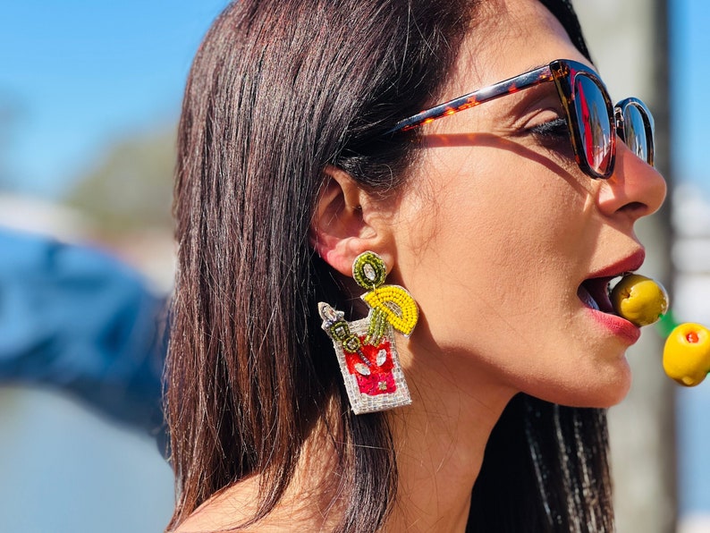 Bloody Mary Earrings NOLA Earrings Beaded Brunch Fashion Etsy