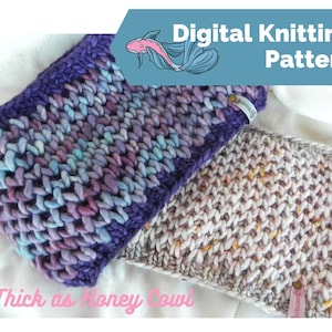 Thick as Honey Cowl Pattern, digital pdf Knitting pattern