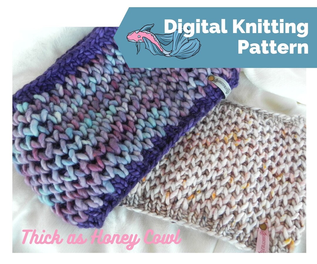 Thick as Honey Cowl Pattern, Digital Pdf Knitting Pattern - Etsy