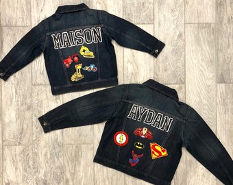 boys distressed denim jacket