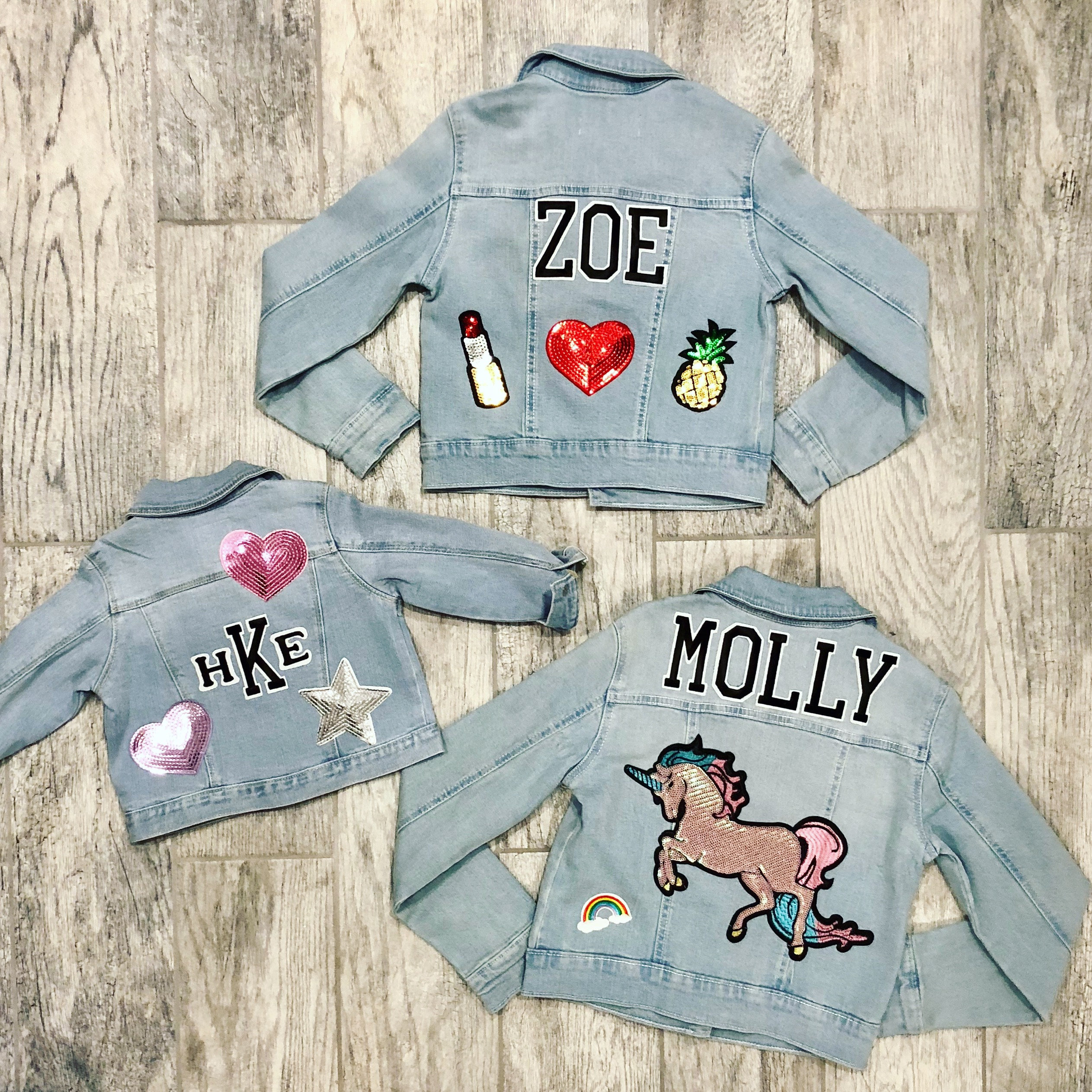Personalized Girls Denim Jacket Custom Kids Jean Jacket Etsy