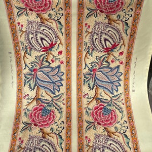 Pierre Frey Braquenié "Le Grand Corail - Rayure 2 Chemin" border stripe print fabric - 7.8 yard piece