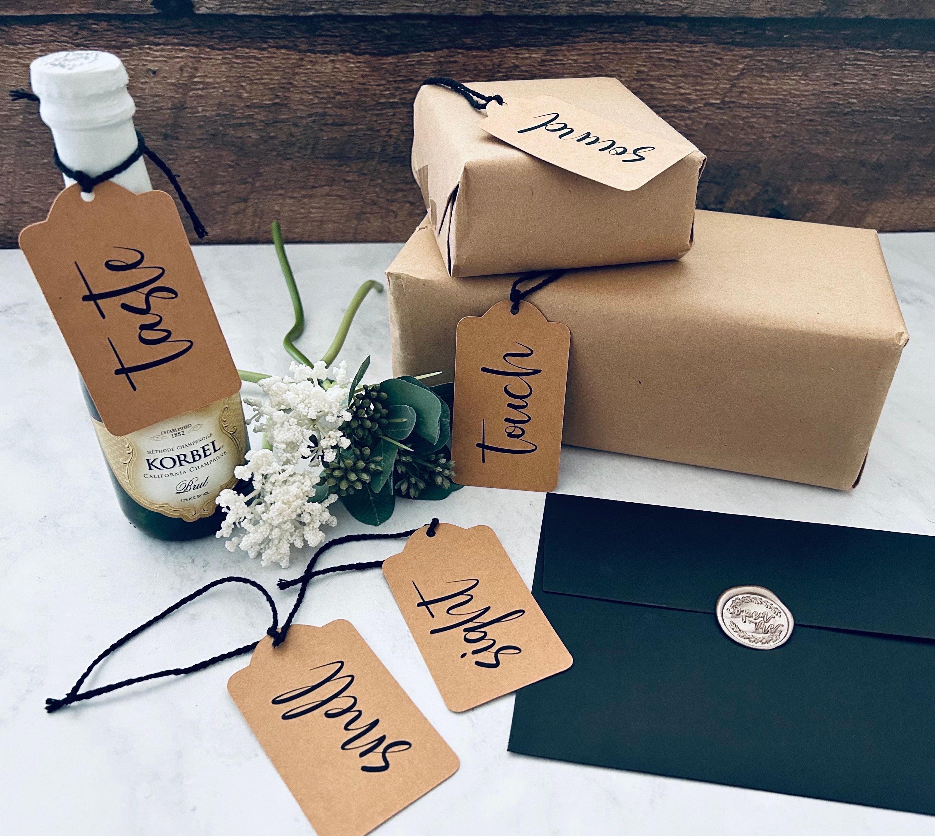 Ebrima Geschenktüten Mit 5-Sinnen-Konzept – Inkl. Grußkarten & Seidenpapier Für Romantische Geschenke