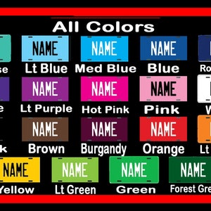 Personalized Kids License Plate Bicycle License Plate Golfcart Motorcycle Wheelchair Lots of Colors Your Text 4 Sizes Available image 1