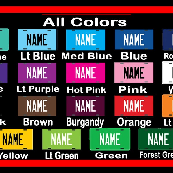 Personalized License Plate - Golf Cart License Plate - Kids License Plate  - Motorcycle - Wheelchair - Lots of Colors Your Text 4 Sizes